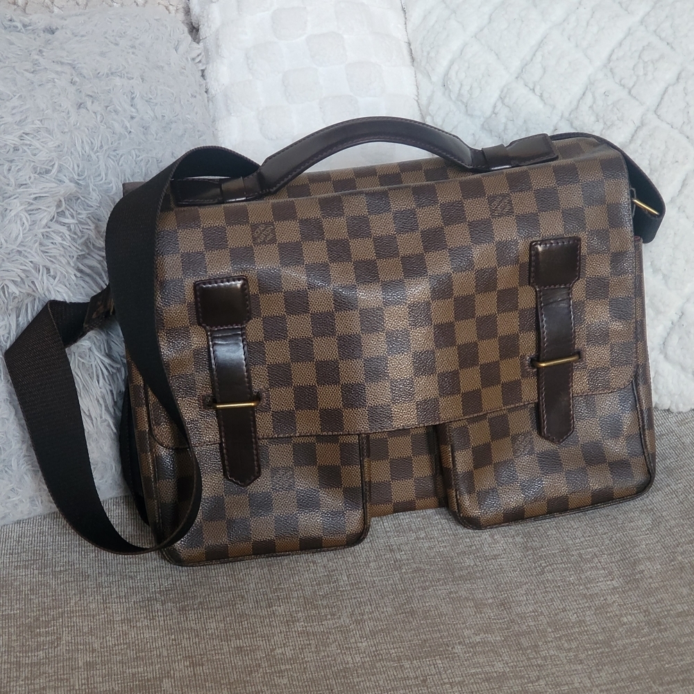 Louis Vuitton Broadway Damier Ebene Canvas Shouder Bag. Authentic w/COA.